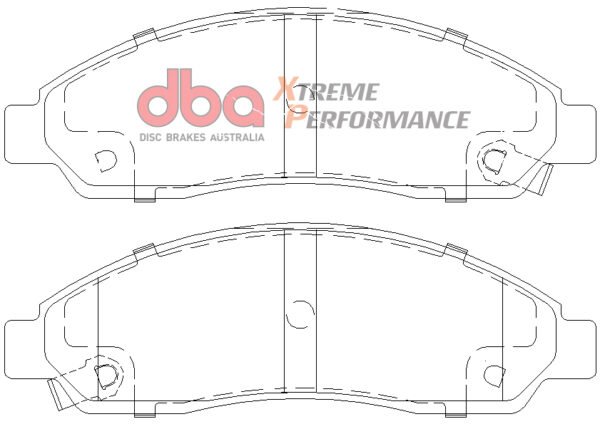 DBA Brake Pads Xtreme Performance — Front Axle for Holden (aust/nz) Rodeo RA / Isuzu D-MAX – DB1468XP — brake part photo
