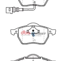 DBA Brake Pads Street Series Ceramic — Front Axle for Audi 100 / 100 Avant quattro – DB1492SS — brake part photo
