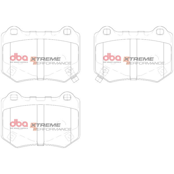 DBA Brake Pads Xtreme Performance ECE R90 certified — Rear Axle for Subaru WRX STi – DB15007XP — brake part photo DBA Brake Pads Xtreme Performance ECE R90 certified — Rear Axle for Subaru WRX STi – DB15007XP — brake part photo