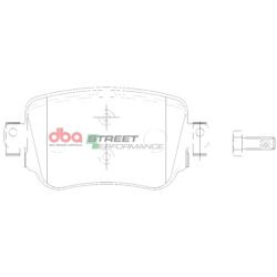 DBA Brake Kit - Street Series T2 Slotted & Street Performance Brake Pads (2x DBA2814S + DB15009SP) — Rear Axle for SEAT Leon (5F) – DBA2814S-15009SP 9 DBA Brake Kit - Street Series T2 Slotted & Street Performance Brake Pads (2x DBA2814S + DB15009SP) — Rear Axle for SEAT Leon (5F) – DBA2814S-15009SP DBA Brake Kit - Street Series En-Shield Plain & Street Performance Brake Pads (2x DBA2814E + DB15009SP) — Rear Axle for SEAT Leon (5F) – DBA2814E-15009SP — additional product view