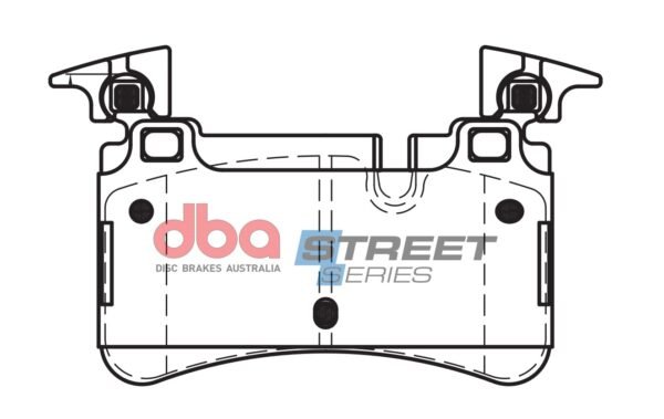 DBA Brake Pads Street Series Ceramic — Rear Axle for Mercedes-Benz C-Class (W204) C63 AMG / C-Class Coupe (C204) C63 AMG – DB15037SS — brake part photo