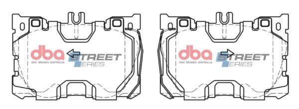 DBA Brake Pads Street Series Ceramic — Front Axle for Mercedes-Benz C-Class (W205) C43 AMG / C-Class Cabriolet (A205) C43 AMG – DB15062SS — brake part photo