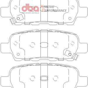 DBA Brake Pads Xtreme Performance ECE R90 certified — Rear Axle for Infiniti FX35 / FX45 – DB1509XP — brake part photo