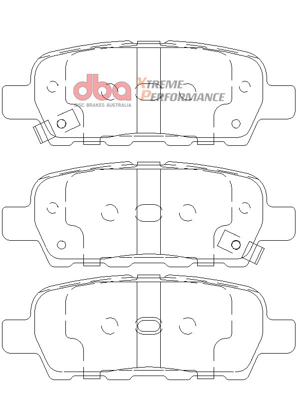 DBA Brake Pads Xtreme Performance ECE R90 certified — Rear Axle for Infiniti FX35 / FX45 – DB1509XP — brake part photo