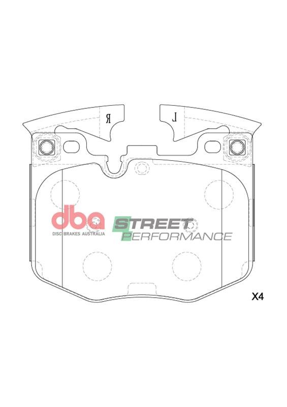 DBA Brake Kit - Street Series T2 Slotted & Street Performance Brake Pads (2x DBA3417S + DB15107SP) — Front Axle for BMW 3 Series (G20) 318 – DBA3417S-15107SP — brake part photo