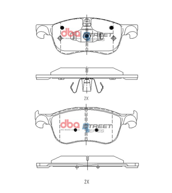 DBA Brake Pads Street Series — Front Axle for Ford Fiesta (Mk8) – DB15149SS — brake part photo DBA Brake Pads Street Series — Front Axle for Ford Fiesta (Mk8) – DB15149SS — brake part photo