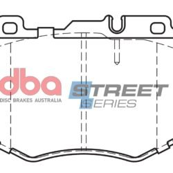 DBA Brake Pads Street Series Ceramic — Front Axle for Mercedes-Benz C-Class (W205) C250 / C-Class (W205) C250 TD – DB15182SS — brake part photo