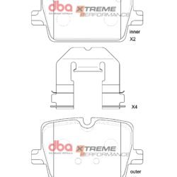DBA Brake Pads Xtreme Performance — Rear Axle for Toyota GR Supra / Supra GR – DB15190XP — brake part photo
