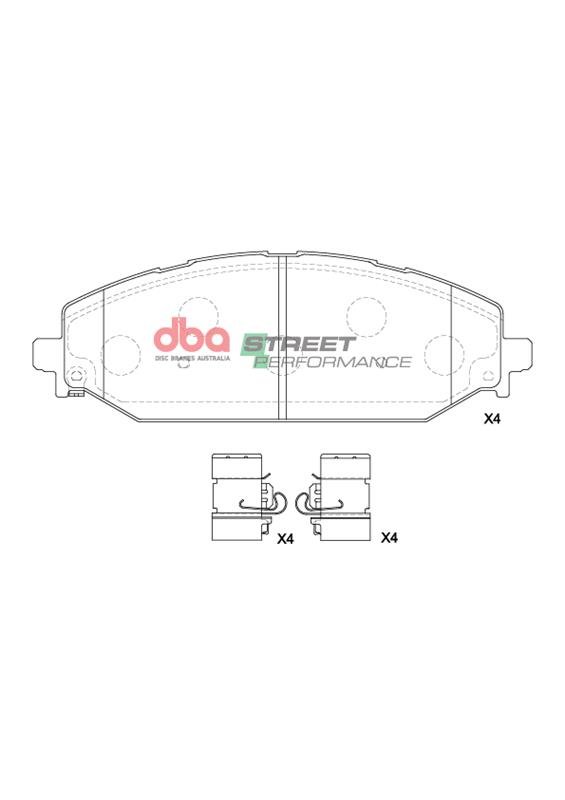 DBA Brake Pads Street Performance — Front Axle for Dodge Ram Pick-Up 1500 / Ram Trucks 1500 – DB15195SP — brake part photo DBA Brake Pads Street Performance — Front Axle for Dodge Ram Pick-Up 1500 / Ram Trucks 1500 – DB15195SP — brake part photo