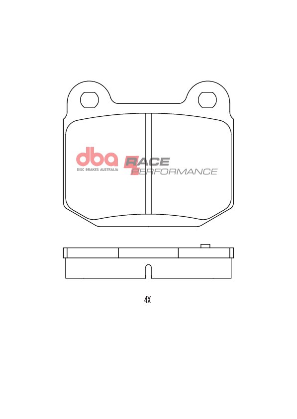 DBA Brake Pads Race Performance — Rear Axle for Maserati Ghibli (AM336) / Quattroporte (AM337) – DB1521RP — brake part photo