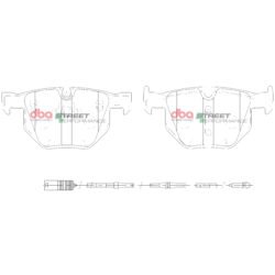 DBA Brake Pads Street Performance — Rear Axle for BMW 5 Series (E60) 520 / 5 Series (E60) 523 – DB1694SP — brake part photo