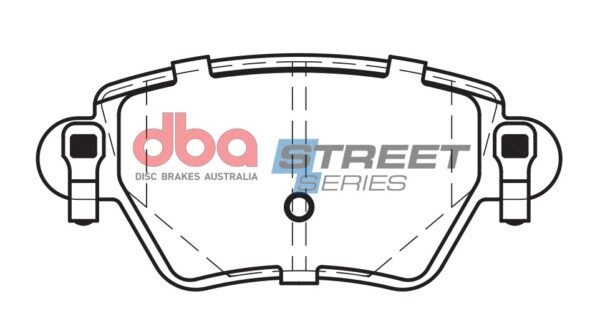DBA Brake Pads Street Series Ceramic — Rear Axle for Ford Mondeo Estate (Mk3) / Mondeo Hatchback (Mk3) – DB1697SS — brake part photo DBA Brake Pads Street Series Ceramic — Rear Axle for Ford Mondeo Estate (Mk3) / Mondeo Hatchback (Mk3) – DB1697SS — brake part photo