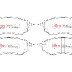 DBA Brake Pads Xtreme Performance ECE R90 certified — Front Axle for Subaru Forester / Legacy – DB1722XP — brake part photo