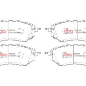 DBA Brake Pads Xtreme Performance ECE R90 certified — Front Axle for Subaru Forester / Legacy – DB1722XP — brake part photo