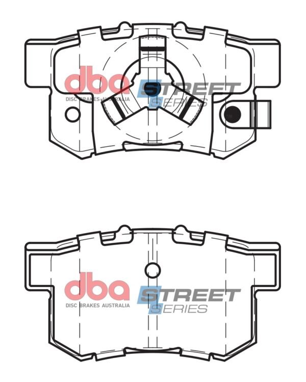 DBA Brake Pads Street Series Ceramic — Rear Axle for Honda Accord / CR-V Mk2 – DB1728SS — brake part photo