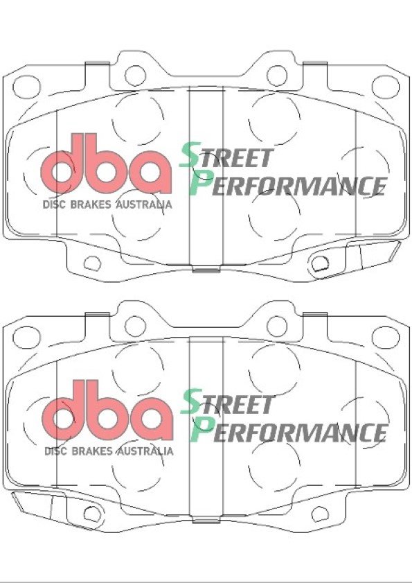 DBA Brake Pads Street Performance — Front Axle for Toyota Fortuner / Hi-Lux (Double Cab) KUN25 – DB1739SP — brake part photo DBA Brake Pads Street Performance — Front Axle for Toyota Fortuner / Hi-Lux (Double Cab) KUN25 – DB1739SP — brake part photo
