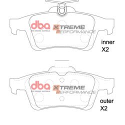 DBA Brake Pads Xtreme Performance — Rear Axle for Cadillac BLS / Citroen C5 – DB1763XP — brake part photo