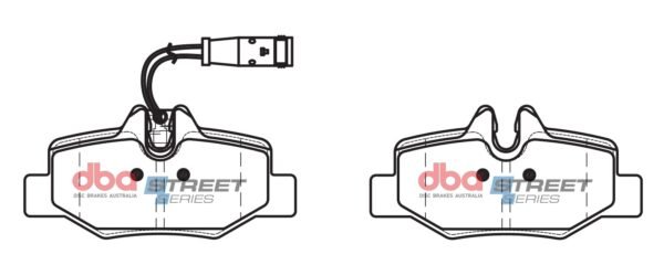 DBA Brake Pads Street Series Semi-metallic — Rear Axle for Mercedes-Benz Viano / Vito – DB1966SS — brake part photo