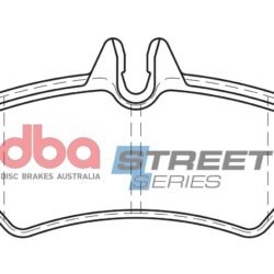 DBA Brake Pads Street Series Semi-metallic — Rear Axle for Mercedes-Benz Sprinter 209D / Sprinter 210D – DB1972SS — brake part photo
