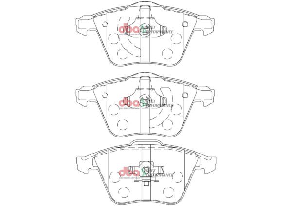 DBA Brake Pads Street Performance — Front Axle for Ford Focus (Mk2) / Focus XR5 – DB2176SP — brake part photo