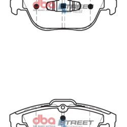 DBA Brake Pads Street Series Ceramic — Rear Axle for Mercedes-Benz C-Class (W204) C180 / C-Class (W204) C180 K – DB2182SS — brake part photo