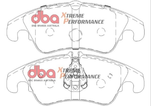 DBA Brake Pads Xtreme Performance ECE R90 certified — Front Axle for Audi A4 Allroad quattro / A4 B8 – DB2186XP — brake part photo