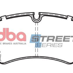 DBA Brake Pads Street Series Semi-metallic — Front Axle for Land Rover Defender 110 L663 / Rover Defender 90 L663 – DB2203SS — brake part photo