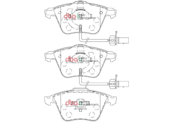 DBA Brake Pads Street Performance — Front Axle for Audi A6 C5/4B / A6 quattro Avant C5/4B – DB2210SP — brake part photo DBA Brake Pads Street Performance — Front Axle for Audi A6 C5/4B / A6 quattro Avant C5/4B – DB2210SP — brake part photo