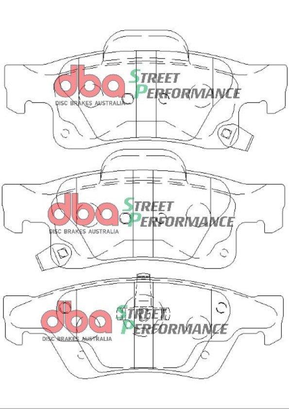 DBA Brake Pads Street Performance — Rear Axle for Dodge Durango / Jeep Grand Cherokee – DB2217SP — brake part photo