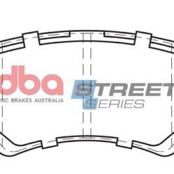 DBA Brake Pads Street Series Semi-metallic — Rear Axle for Ford Galaxy (Mk2) / S-Max – DB2234SS — brake part photo