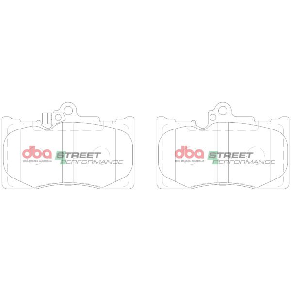 DBA Brake Pads Street Performance — Front Axle for Lexus GS250 / GS300 – DB2255SP — brake part photo