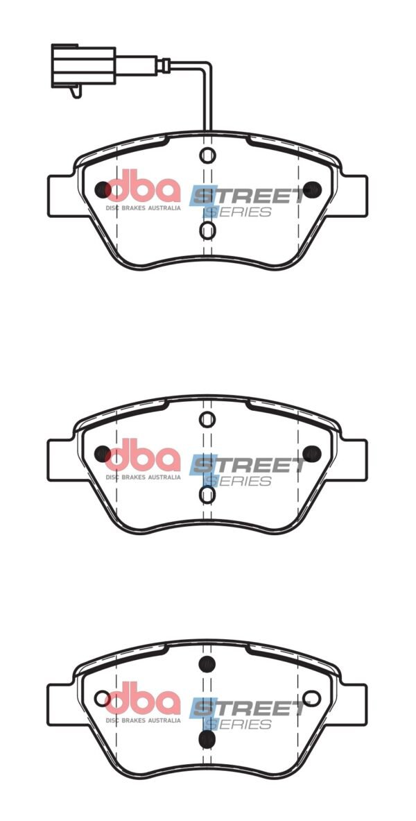 DBA Brake Pads Street Series Ceramic — Front Axle for Alfa Romeo Mi.To / Citroen Nemo – DB2258SS — brake part photo