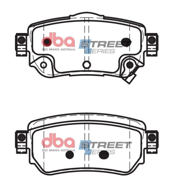 DBA Brake Pads Street Series Ceramic — Rear Axle for Nissan Leaf / Qashqai (J11) – DB2357SS — brake part photo