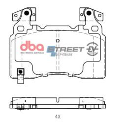 DBA Brake Pads Tesla Model S Various 2014 On F — Front Axle for Chevrolet Camaro (6th Gen) SS / Tesla Model S – DB2358ASSEV — brake part photo