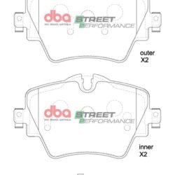 DBA Brake Pads Street Performance — Front Axle for BMW 1 Series (F40) 116 / 1 Series (F40) 118 – DB2377SP — brake part photo