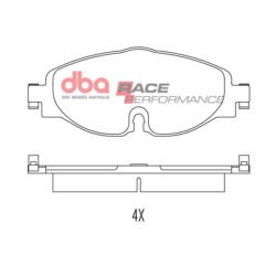 DBA Brake Pads Race Performance — Front Axle for Audi A1 GB / A3 8V – DB2383RP — brake part photo
