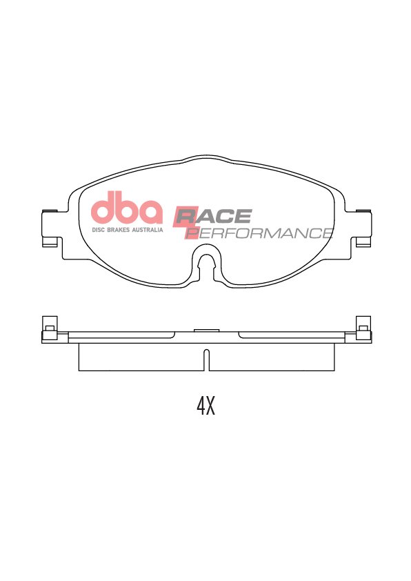 DBA Brake Pads Race Performance — Front Axle for Audi A1 GB / A3 8V – DB2383RP — brake part photo