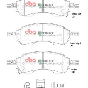 DBA Brake Pads Street Performance — Rear Axle for Ford Ranger (4th Gen) / Volkswagen Amarok (Mk2) – DB2388SP — brake part photo