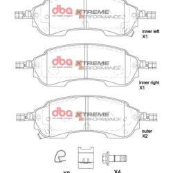 DBA Brake Pads Xtreme Performance — Rear Axle for Ford Ranger (4th Gen) / Volkswagen Amarok (Mk2) – DB2388XP — brake part photo