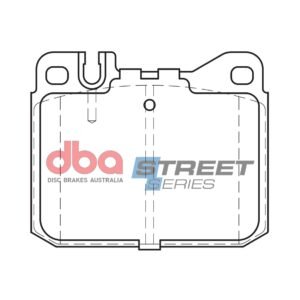 DBA Brake Pads Street Series Ceramic — Front Axle for Mercedes-Benz W123 200 / W123 200 T – DB243SS — brake part photo