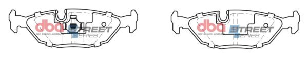 DBA Brake Pads Street Series Ceramic — Rear Axle for BMW 3 Series (E30) 316 / 3 Series (E30) 318 – DB296SS — brake part photo