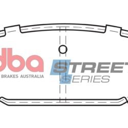 DBA Brake Pads Street Series Ceramic — Front Axle for Santana Jimny / S410 – DB403SS — brake part photo