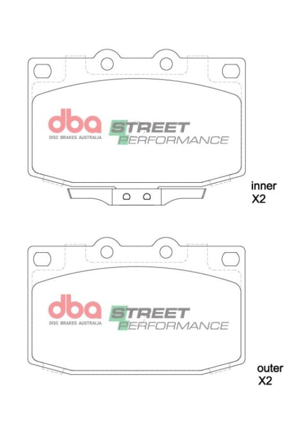 DBA Brake Pads Street Performance — Front Axle for Mazda RX7 / RX7 FC – DB416SP — brake part photo DBA Brake Pads Street Performance — Front Axle for Mazda RX7 / RX7 FC – DB416SP — brake part photo