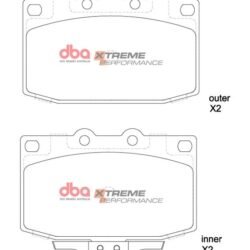 DBA Brake Pads Xtreme Performance — Front Axle for Mazda RX7 / RX7 FC – DB416XP — brake part photo