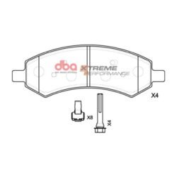 DBA Brake Pads Xtreme Performance — Front Axle for Dodge Ram Pick-Up (1500) (2WD) / Ram Pick-Up (1500) (4WD) – DB7991XP — brake part photo