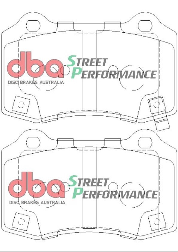 DBA Brake Pads Street Performance — Rear Axle for Cadillac CTS-V / Chevrolet Camaro (5th Gen) – DB8805SP — brake part photo