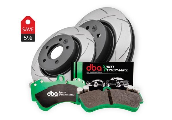 DBA Brake Kit - Street Series T2 Slotted & Street Performance Brake Pads (2x DBA2809S + DB2384SP) — Rear Axle for Audi TT 8S – DBA2809S-2384SP — brake part photo