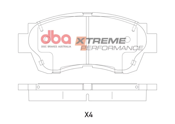 DBA Brake Pads Xtreme Performance — Front for Toyota Altezza SXE10 – DB1209XP — brake part photo DBA Brake Pads Xtreme Performance — Front for Toyota Altezza SXE10 – DB1209XP — brake part photo