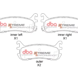 DBA Brake Pads Xtreme Performance — Rear Axle for Mazda MX5 (Mk1) (NA) / MX5 (Mk2) (NB) – DB1283XP 2 DBA Brake Pads Xtreme Performance — Rear Axle for Mazda MX5 (Mk1) (NA) / MX5 (Mk2) (NB) – DB1283XP DBA Brake Pads Xtreme Performance — Rear Axle for Mazda MX5 (Mk1) (NA) / MX5 (Mk2) (NB) – DB1283XP — brake part photo