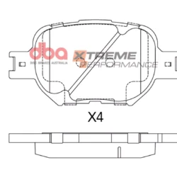 DBA Brake Pads Xtreme Performance — Rear — Front Axle for Toyota Altezza GXE10 / Altezza SXE10 – DB1431XP — brake part photo